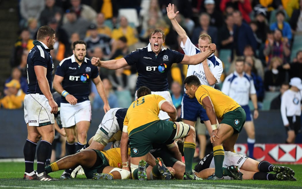 The Wallabies suffered at the hands of Scotland.