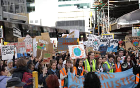 Climate change protest in Wellington