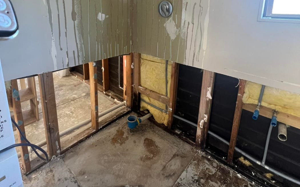 Louisa Opetaia's flood-damaged home