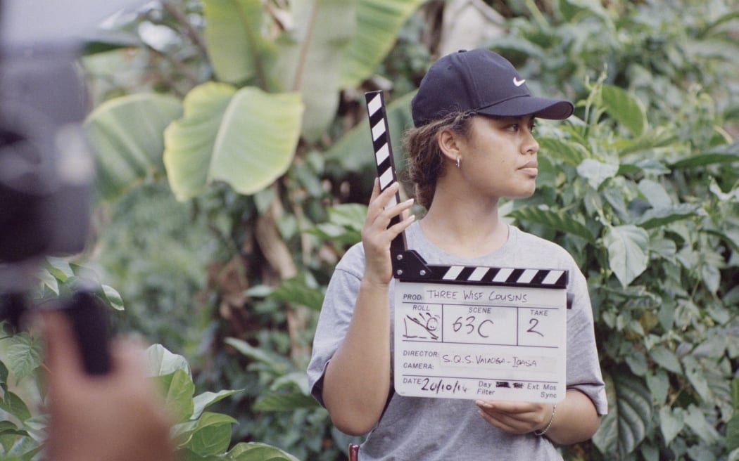 Abba-Rose Vaiaoga-Ioasa filming in Samoa.