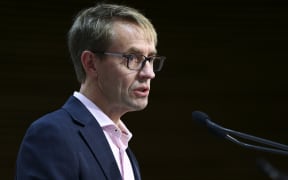 WELLINGTON, NEW ZEALAND - APRIL 12: Director-General of Health Dr Ashley Bloomfield speaks to media during a press conference at Parliament on April 12, 2020 in Wellington
