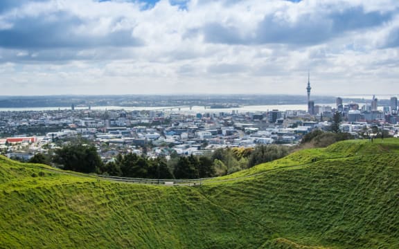 Auckland City view from Mt. Eden