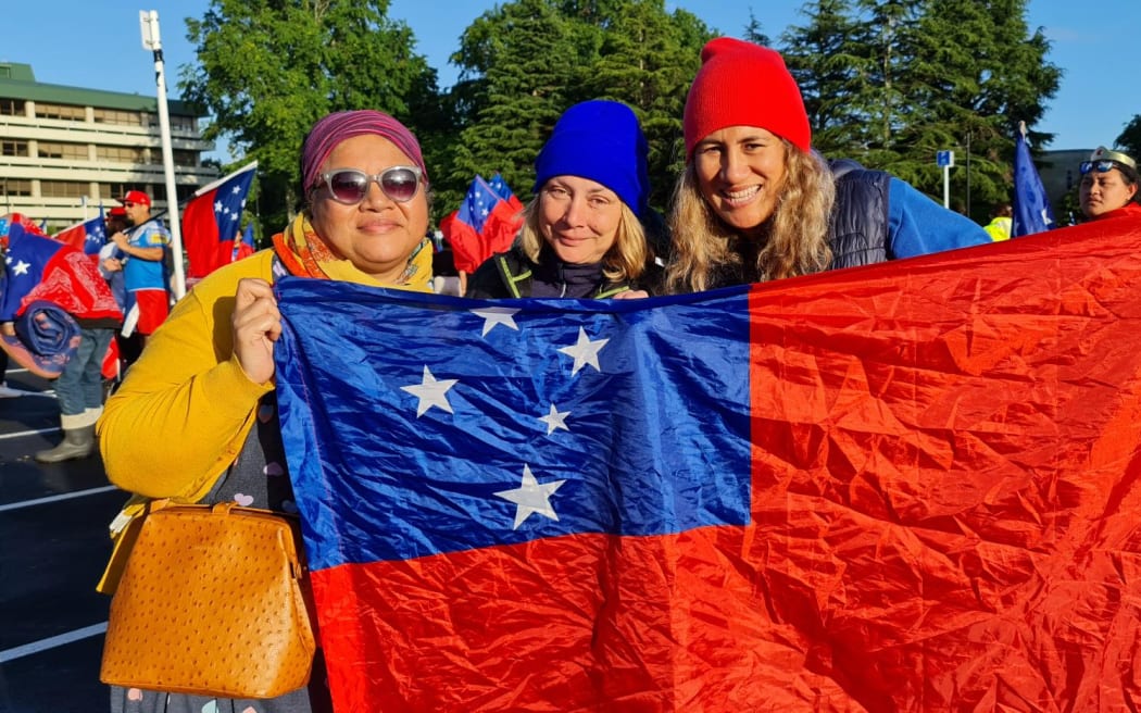 Toa Samoa supporters in Otara