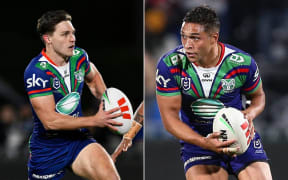 Luke Metcalf & Te Maire Matin in action for NZ Warriors.