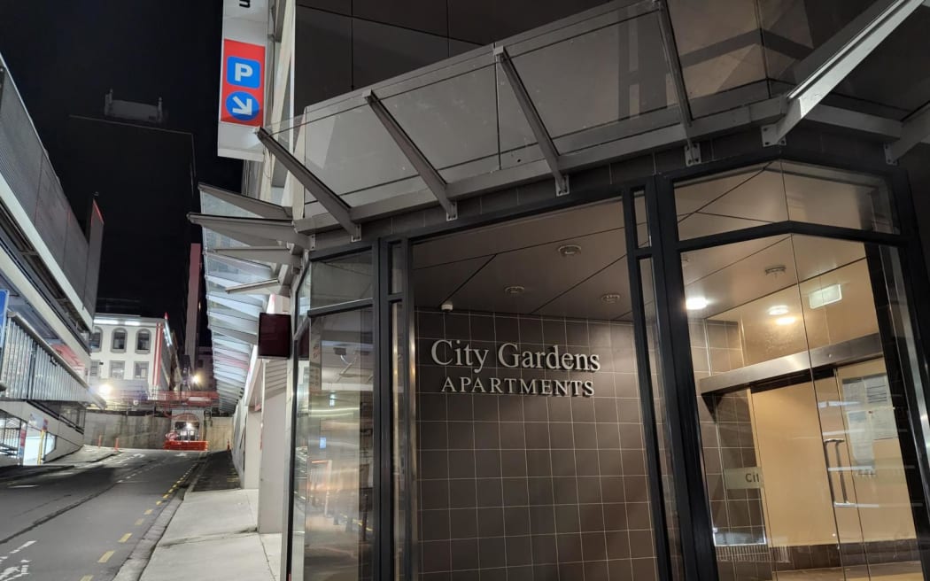 City Gardens Apartments on the corner of Albert Street and Durham Street West, in Auckland, on 18 April 2024.