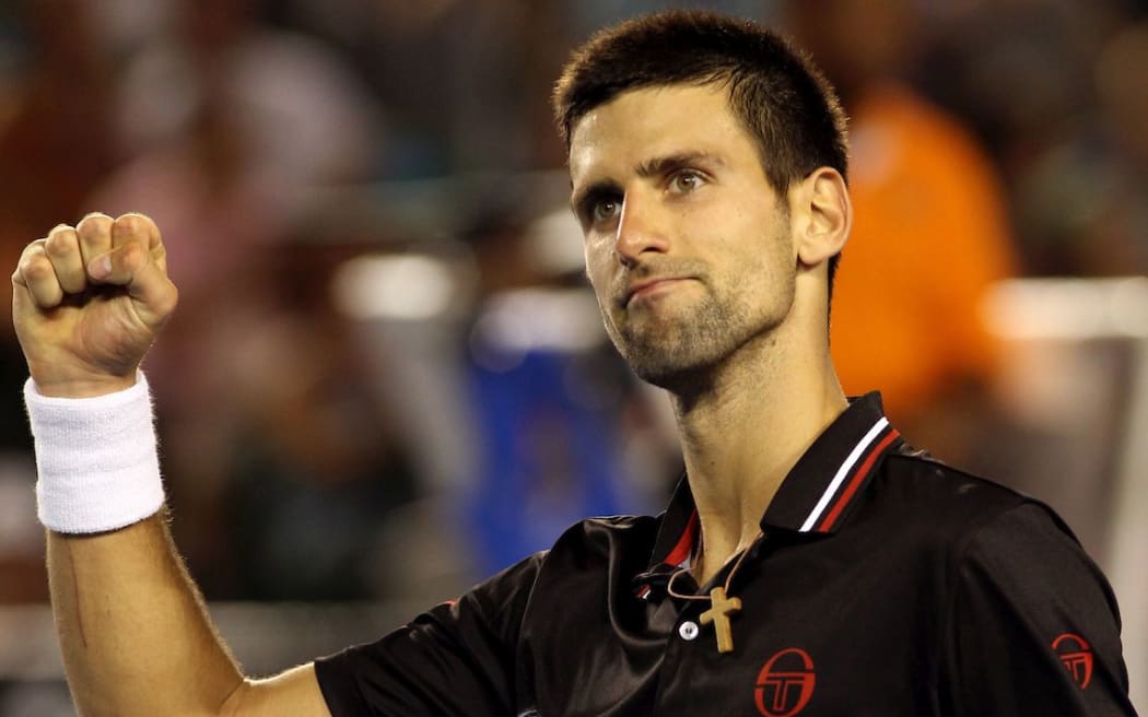 Tennis. Australian Open. Melbourne. Australia. Monday 23.1.2012.
Novak DJOKOVIC (Srb) defeated Llayton HEWITT (Aus) 6:1,6:3,4:6,6:3

- TENNIS Australian Open 2012 Melbourne - Rod Laver Arena -  - Australien - AUSTRALIE - copyright © ATP Damir IVKA
