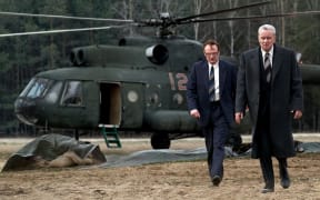 Jared Harris and Stellan Skarsgård in Chernobyl