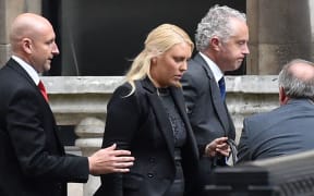 Australian DJ Mel Greig at the High Court in London after attending the inquest into the death of Jacintha Saldanha.
