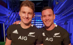 Beauden Barrett and Ryan Crotty.