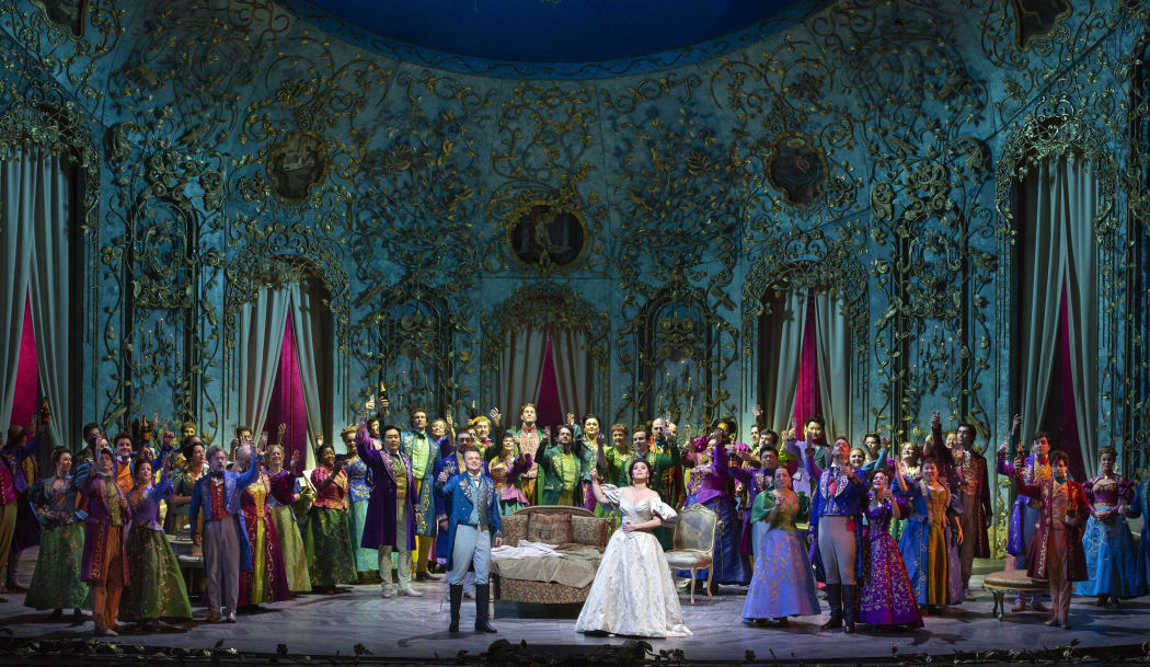 A scene from La Traviata at The Met