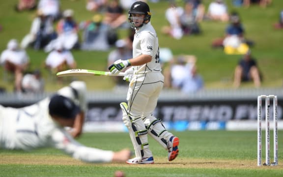 Tom Latham on Day 1. 2nd Test match. New Zealand Black Caps v England. International Cricket at Seddon Park, Hamilton, New Zealand. Friday 29 November 2019