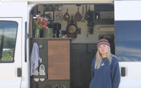 Café worker Orla Marshall, from Scotland, was living in a van - the only way she had been able to return to Queenstown after finding it too costly last winter, she said.