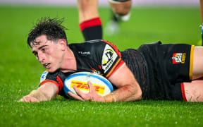 Josh Jacomb of the Chiefs, Chiefs v Brumbies Super Rugby Pacific semi final rugby union match at FMG Stadium, Hamilton, New Zealand on Saturday 14 June 2025.