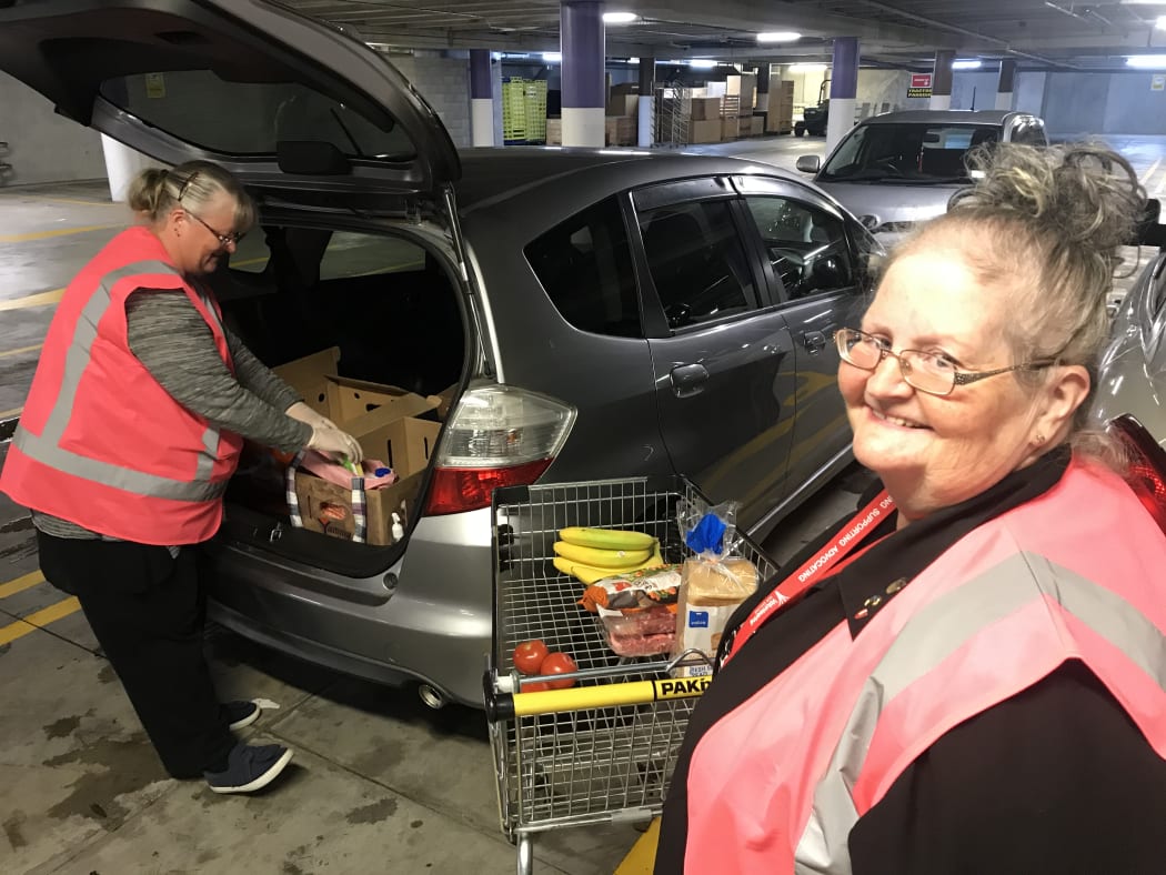 Volunteering New Plymouth’s Wendy Richards, left, and Marie Riordan.
