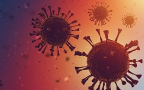 Omicron variant of the coronavirus. Penetration of Omicron Covid-19 strain into human blood. Mutated coronavirus SARS-CoV-2. Delta plus. Coronavirus cells. Covid-19 virus under microscope. 3d image