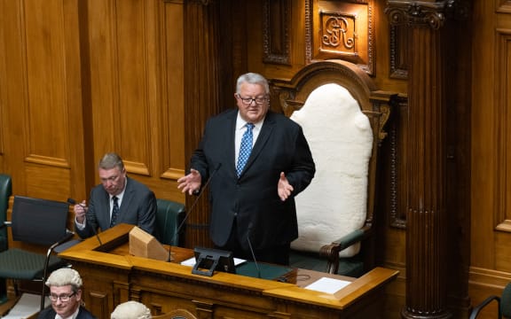Gerry Brownlee in the Speakers chair during the Commission Opening of Parliament.