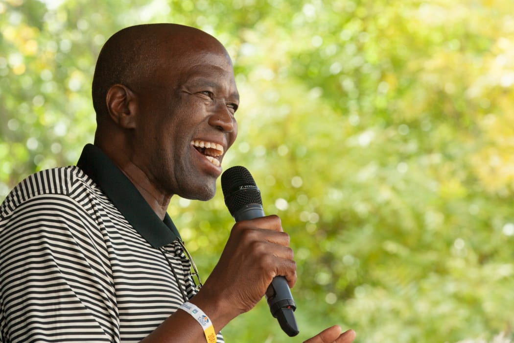 Albert Mazibuko of Ladysmith Black Mambazo at WOMAD 2016