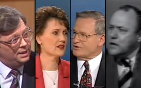 David Lange, Helen Clark, Jim Bolger and Robert Muldoon.