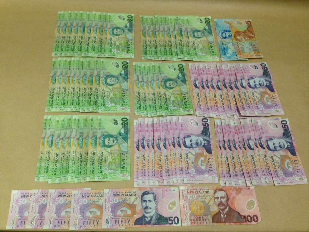 Cash seized by police during Operation Atlas.