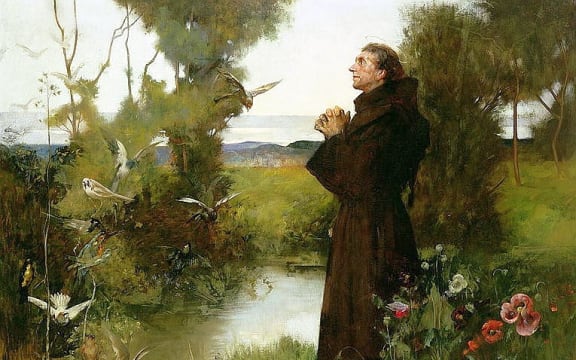 St Francis of Assisi - Albert Chevallier Tayler (oil on canvas, 1898)