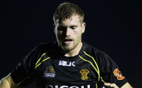 The Lions' Brad Shields looks on during the 2013 All Blacks pre season training game. All Blacks v Wellington Lions, Hutt Recreational Ground, Lower Hutt, Wellington, Friday 9 August 2013.