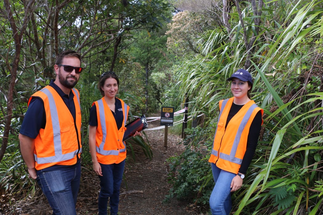 Auckland Council's Steve Pearce, Carli Green and Ana Paskaleff.