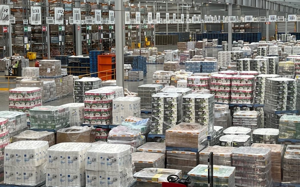 Stock getting shipped out from a Foodstuffs distribution centre.