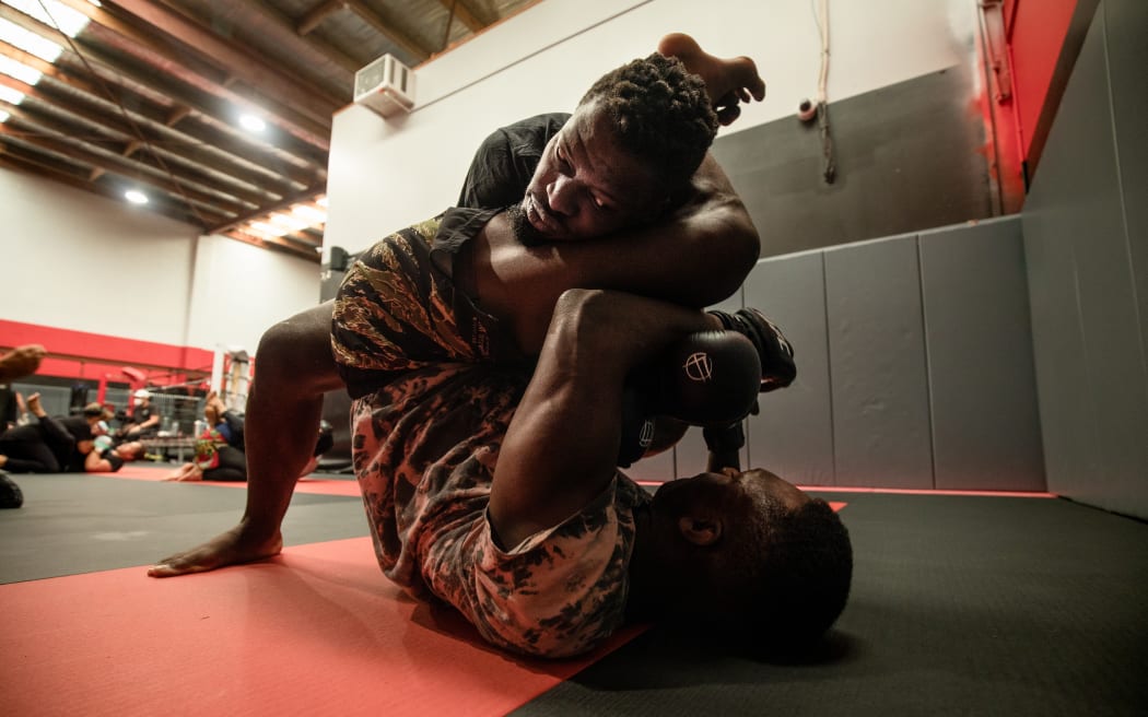 Blood Diamond training with Israel Adesanya at City Kickboxing.