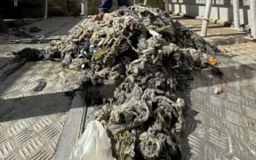 Sydney Water posted this photo to Instagram of a fatberg which it said was the result of "people flushing wet wipes, paper towel, cotton buds and other sanitary products down the toilet".