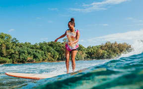 Co-founder of Solwota Sista, Risu Kalotiti, in her happy place.