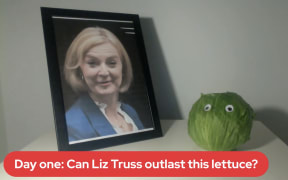 British Prime Minister Liz Truss, and a lettuce.