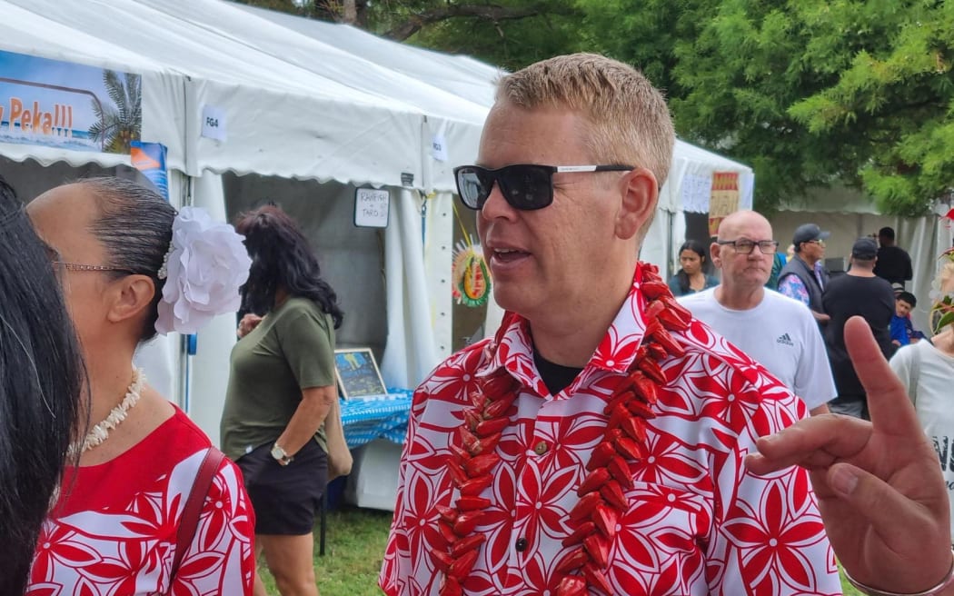 Labour leader Chris Hipkins at the Pasifika Festival at Western Springs, Auckland on 9 March, 2024.