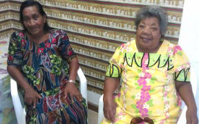 Rinok Riklon (left) and Namiko Anjain are survivors of US nuclear testing in the Marshall Islands during the 1950s.