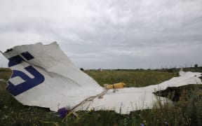 A piece of wreckage of the Malaysia Airlines flight MH17