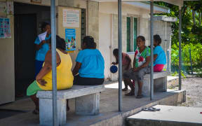 An outreach clinic in Kiribati at an outer island health centre.