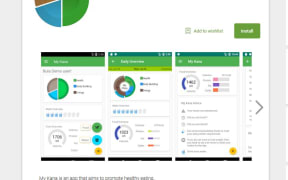 A screenshot of the My Kana app aimed at combatting the high rate of non communicable diseases in Fiji
