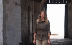 Melania Trump walks through the Door of No Return (where slaves were loaded onto ships and sold in the Americas) as she tours the Cape Coast Castle, a former slave trading fort, in Ghana.