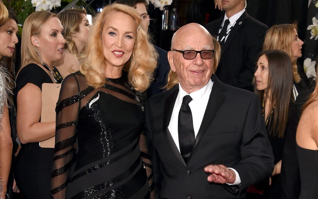 Rupert Murdoch and Jerry Hall at this week's Golden Globes ceremony