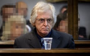 Michael Preston at the High Court in Wellington about to be sentenced for the murder of Mei Fan.