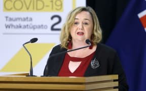 Housing Minister Megan Woods speaks to media during a press conference on Budget 2020 delivery day at Parliament May 14, 2020 in Wellington, New Zealand.