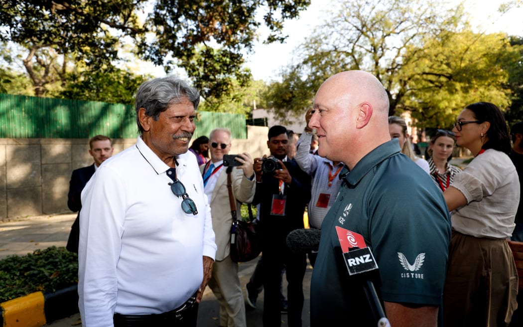 Luxon meets Indian cricket legend Kapil Dev in New Delhi, India on 19 March 2025.