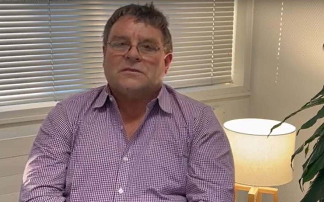 A screenshot from Dave McKenzie's election candidate video. McKenzie held a lead of fewer than 40 votes in the Vincent ward seat but he has now withdrawn from the electoral process.