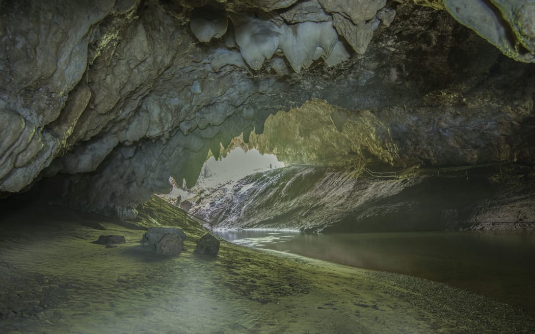 Thai cave Tham Luang cave at Doi Nang Non mountain in Mae Sai ,Chiangrai,Thailand.Tham Luang is a cave inside Doi Nang Non mountain with numerous stalactites and stalagmites. It is a very long cave for several kilometres.