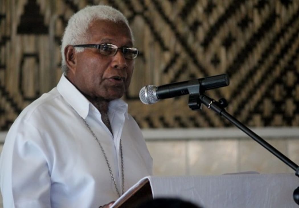 Retiring Solomon Islands Anglican church leader David Vunagi.