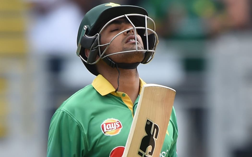 Babar Azam celebrates his 50, 31/1/16.
