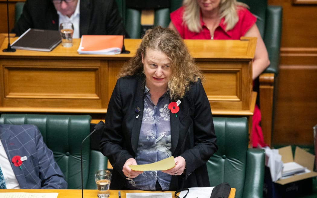 Catherine Wedd and Rachel Brooking in exchange during Question Time