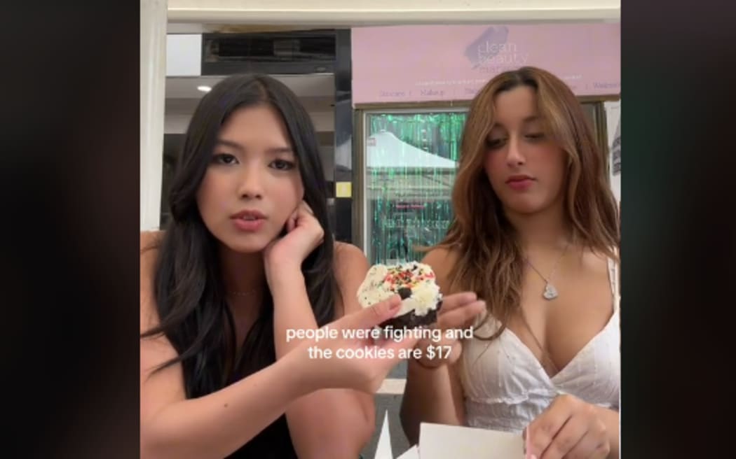 Sofia Qistine (left) said she was surprised about how expensive the cookies were.