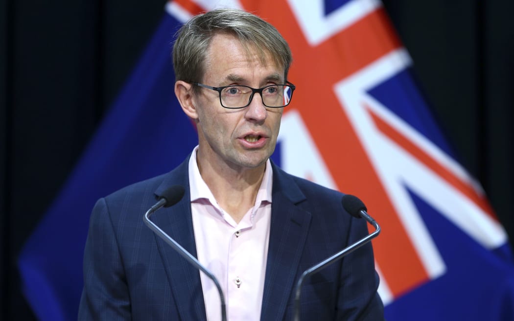 WELLINGTON, NEW ZEALAND - APRIL 12: Director-General of Health Dr Ashley Bloomfield speaks to media during a press conference at Parliament on April 12, 2020 in Wellington, New Zealand.