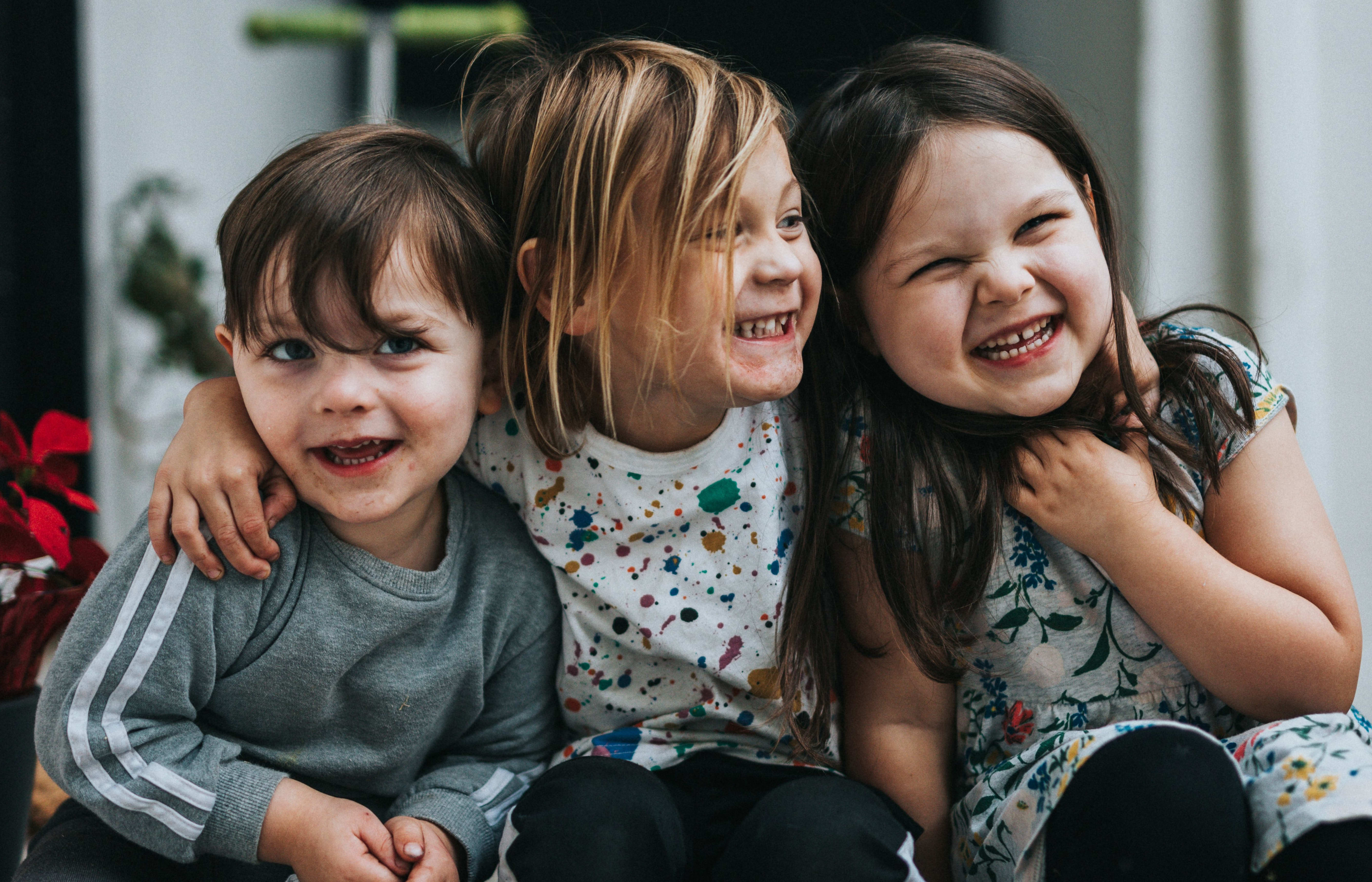 three cute kids