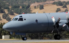 A Royal New Zealand Air Force P3 Orion aircraft on its way to take off at Pearce Airbase on Sunday to aid in the search for missing Malaysia Airlines flight MH370.